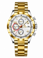 Men’s Gold-Tone & Silver Chronograph-Style Watch