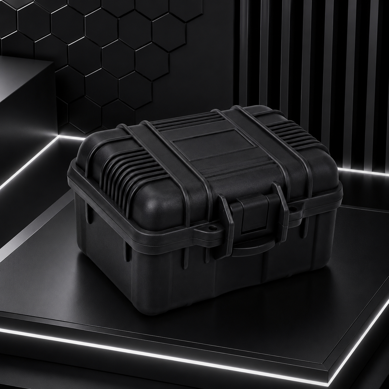 1-Slot Black Rugged Watch Storage Case