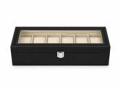 6-Slot Luxury PU Leather Watch Display Box