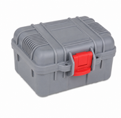 1-Slot Gray & Red Rugged Watch Storage Case