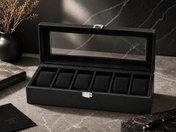 6-Slot Luxury PU Leather Watch Display Box
