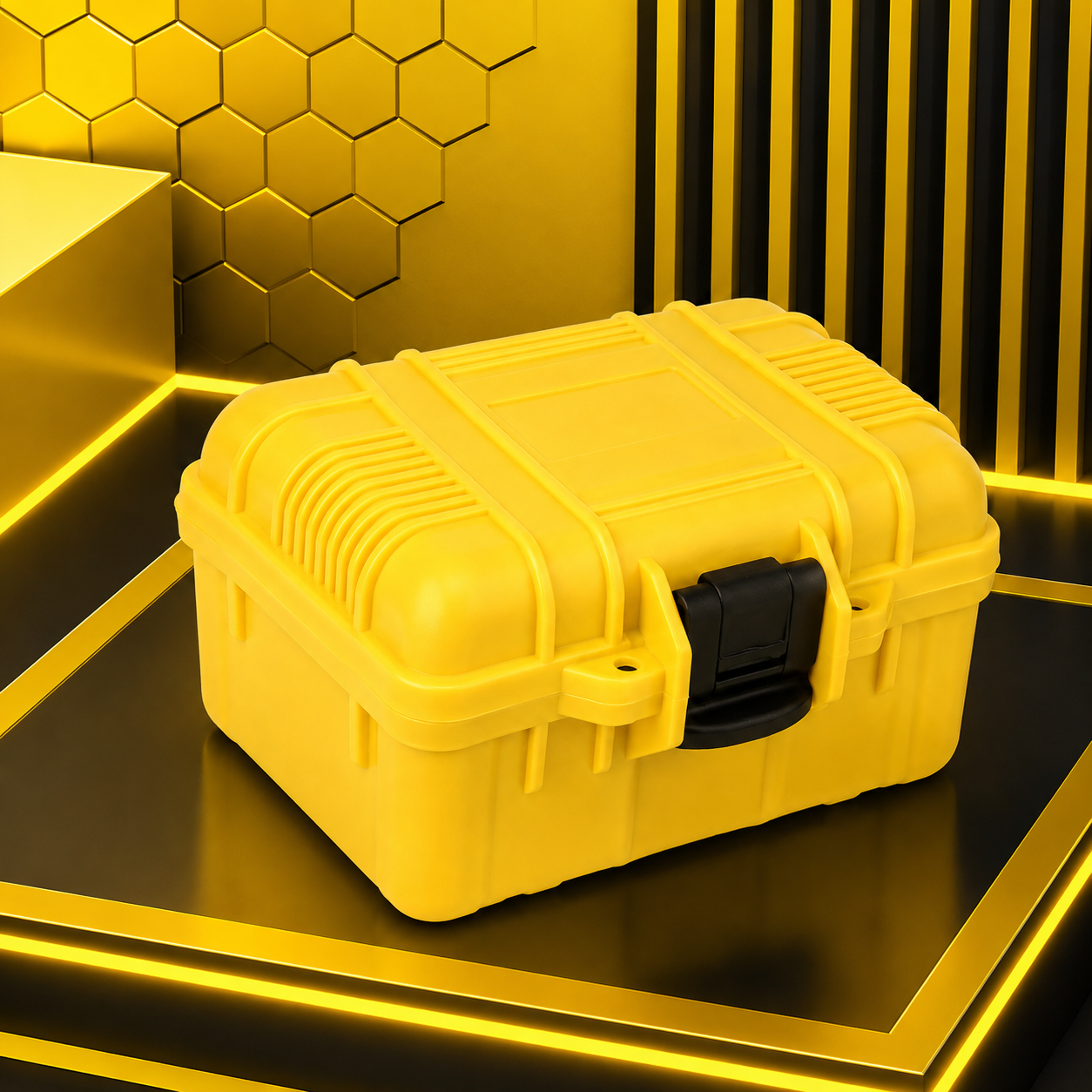 1-Slot Yellow Rugged Watch Storage Case