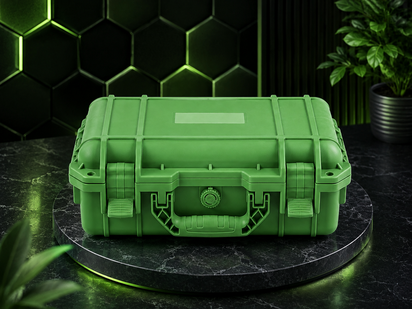 8-Slot Light Green Rugged Protective Watch Storage Case