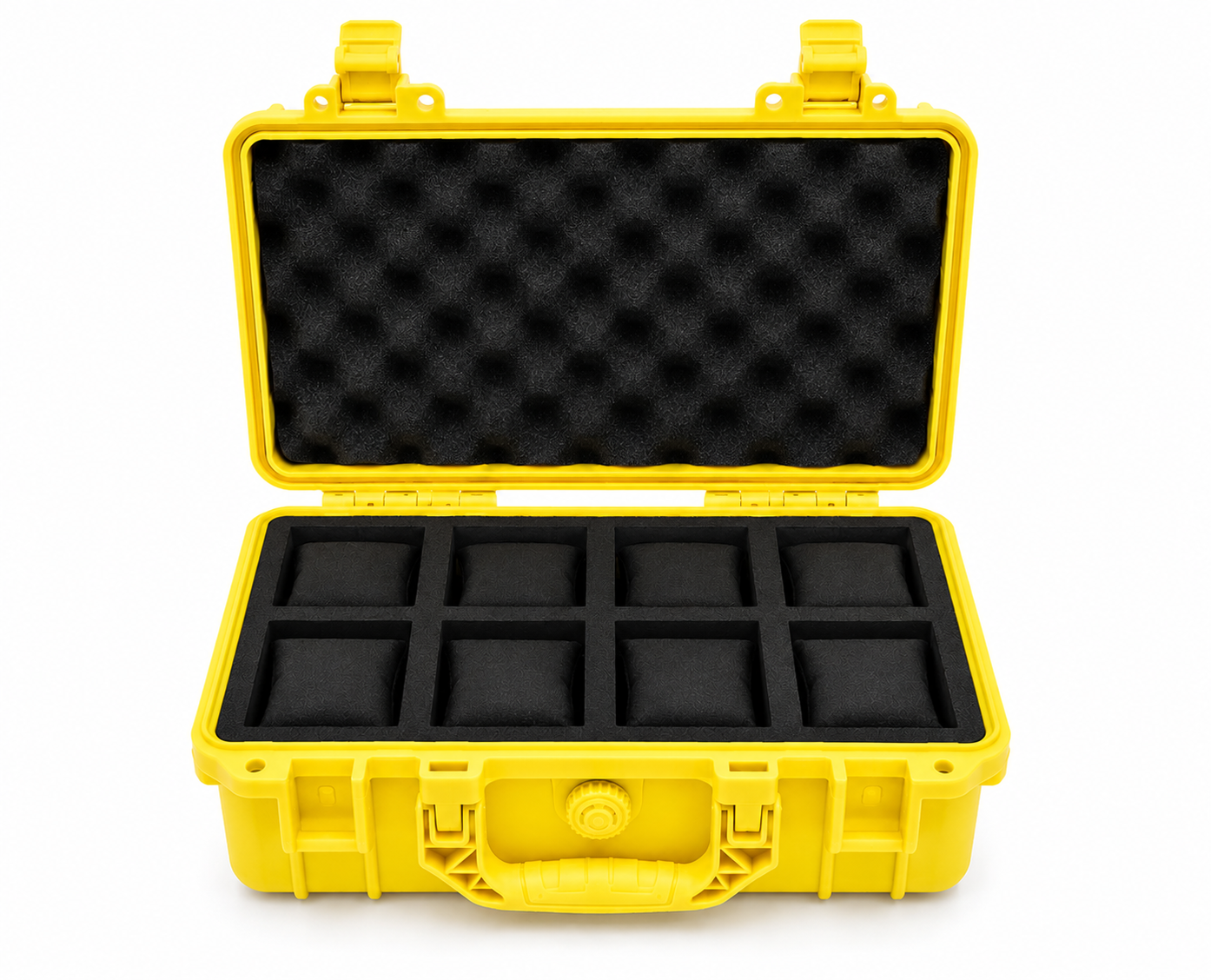 8-Slot Yellow Rugged Protective Watch Storage Case