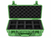 8-Slot Light Green Rugged Protective Watch Storage Case