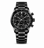 Men’s Classic All-Black Chronograph Watch