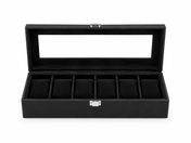 6-Slot Luxury PU Leather Watch Display Box