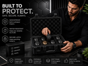 8-Slot Rugged Protective Watch Storage Case