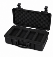 4-Slot Rugged Protective Watch Travel Case – Black