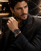 Men’s Classic All-Black Chronograph Watch