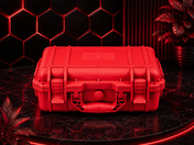 8-Slot Red Rugged Protective Watch Storage Case