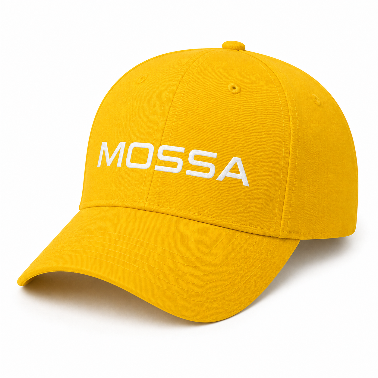 Men’s MOSSA Yellow Baseball Cap with White Logo