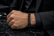 Men’s Black Iced Cuban Link Bracelet