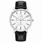 Men’s Classic White Dial PU Leather Watch
