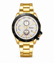 Men’s Classic Gold-Tone & White Dial Watch