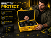 8-Slot Yellow Rugged Protective Watch Storage Case