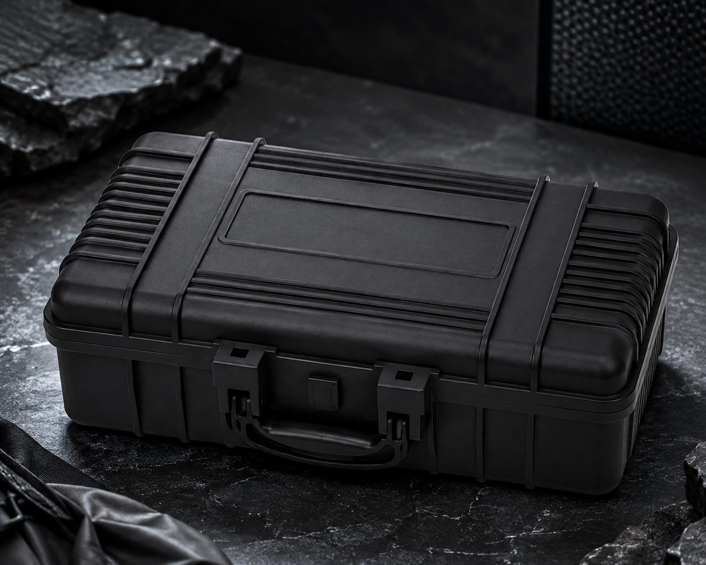 4-Slot Rugged Protective Watch Travel Case – Black