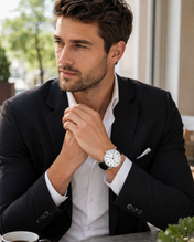 Men’s Classic Roman Numeral PU Leather Watch