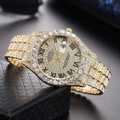 Men’s Gold-Tone iced out Luxury Dress Watch